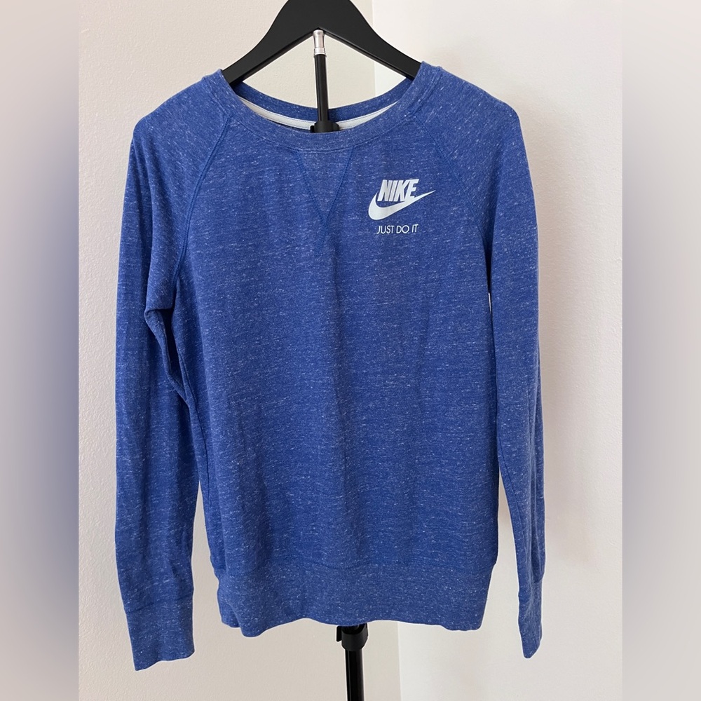 💙 Nike Retro Lightweight Sweatshirt | Heather Blue | Just Do It Logo